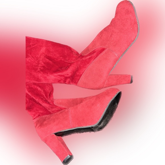 🔥RED leather and suede boots - Picture 6 of 6